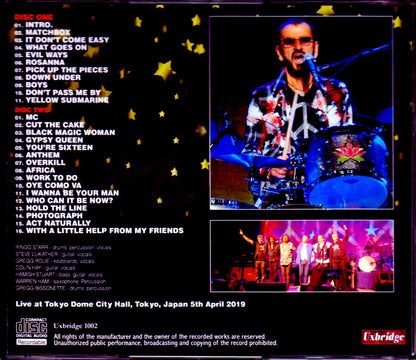 Ringo Starr/Tokyo,Japan 4.5.2019 Front Row Recording