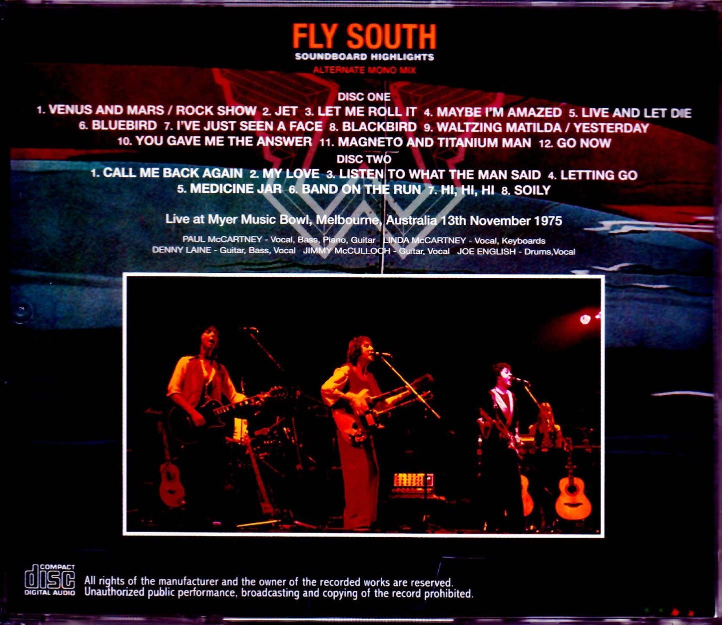 Paul McCartney,Wings/Australia 1975 SBD Alternate Mono Mix