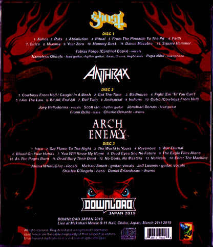 Ghost,Anthrax,Arch Enemy/Chiba,Japan 2019