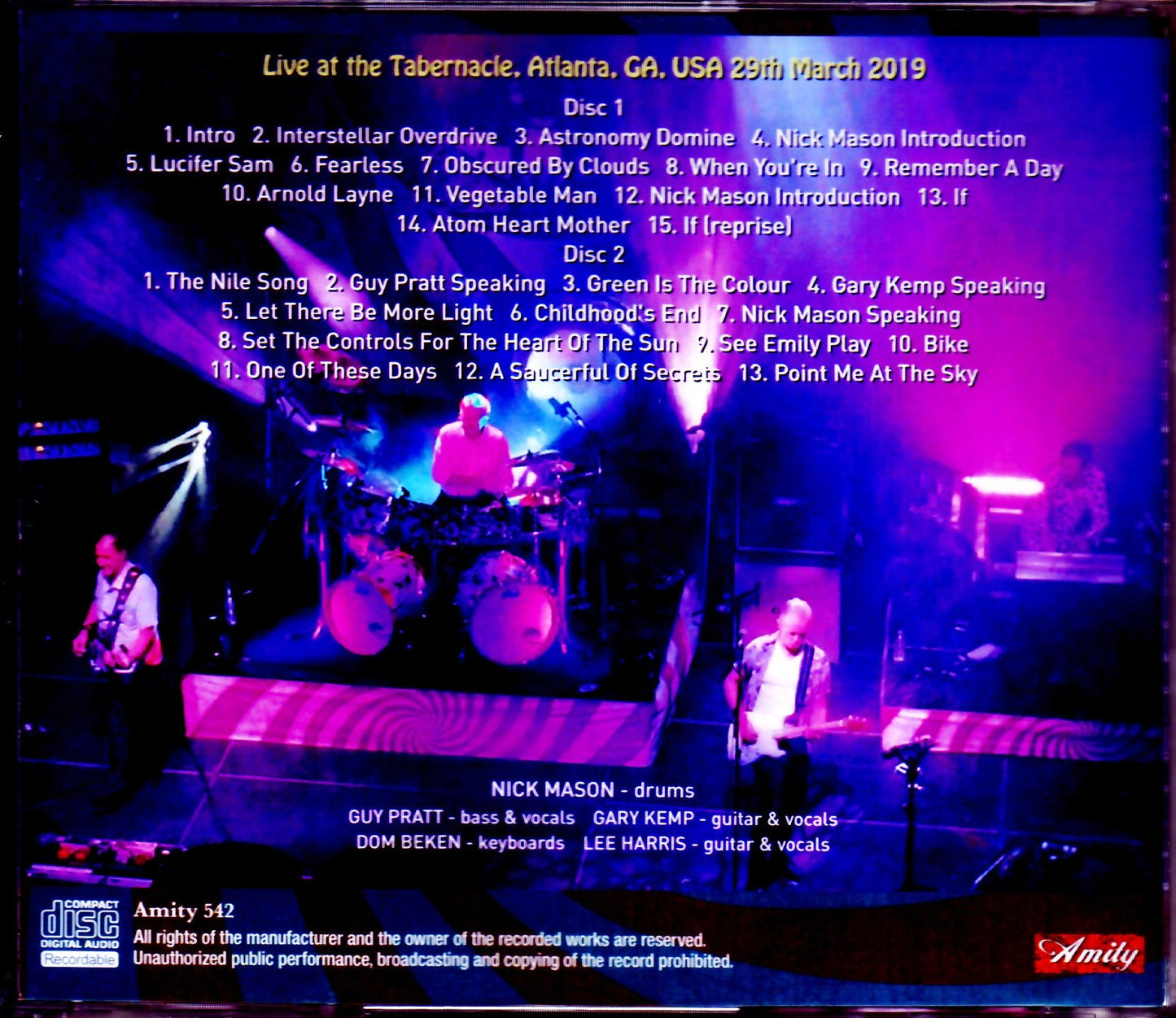 Nick Mason's Saucerful of Secrets/GA,USA 2019