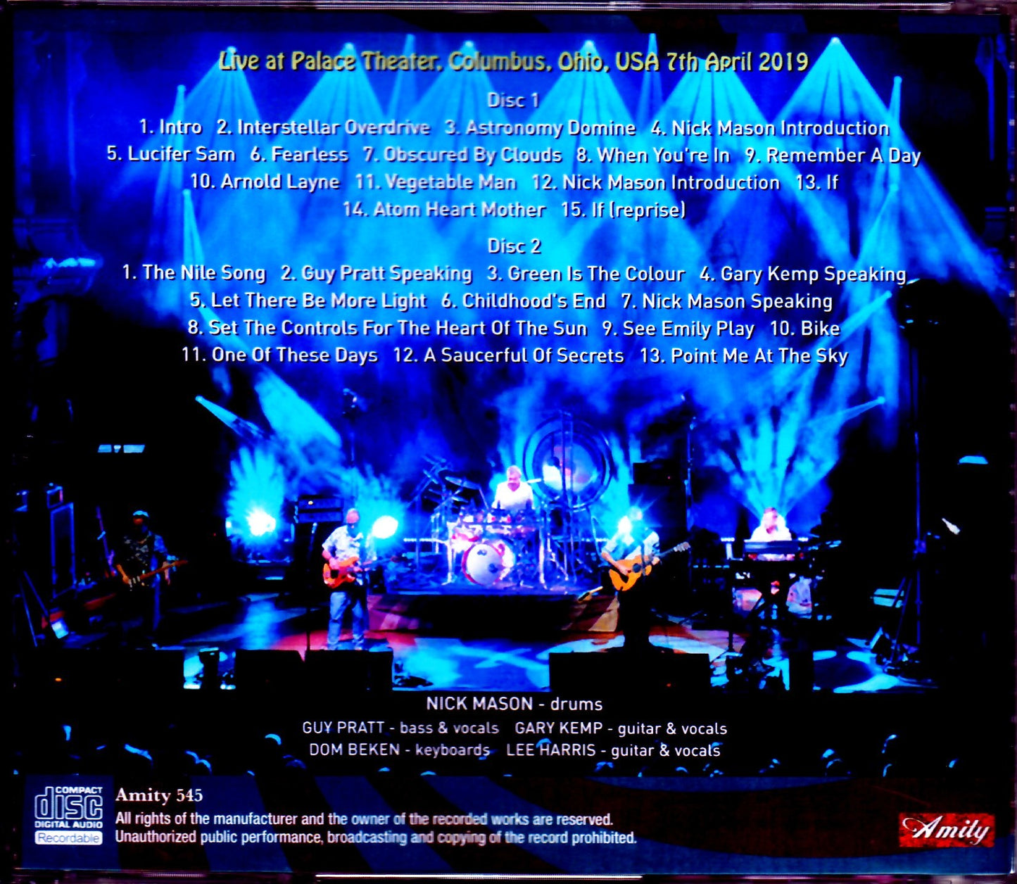 Nick Mason's Saucerful of Secrets/OH,USA 2019