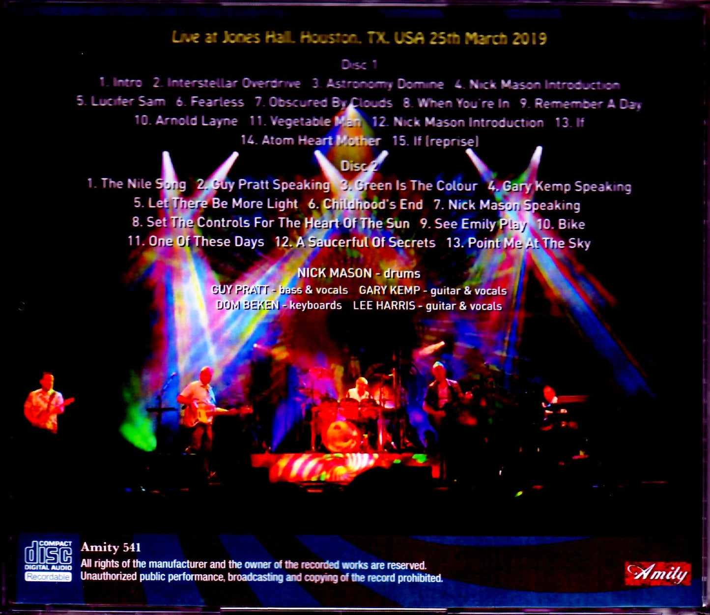 Nick Mason's Saucerful of Secrets/TX,USA 2019