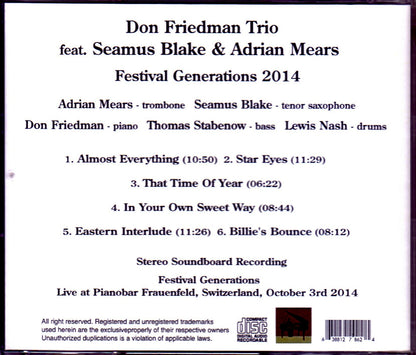 Don Friedman Trio/Switzerland 2014