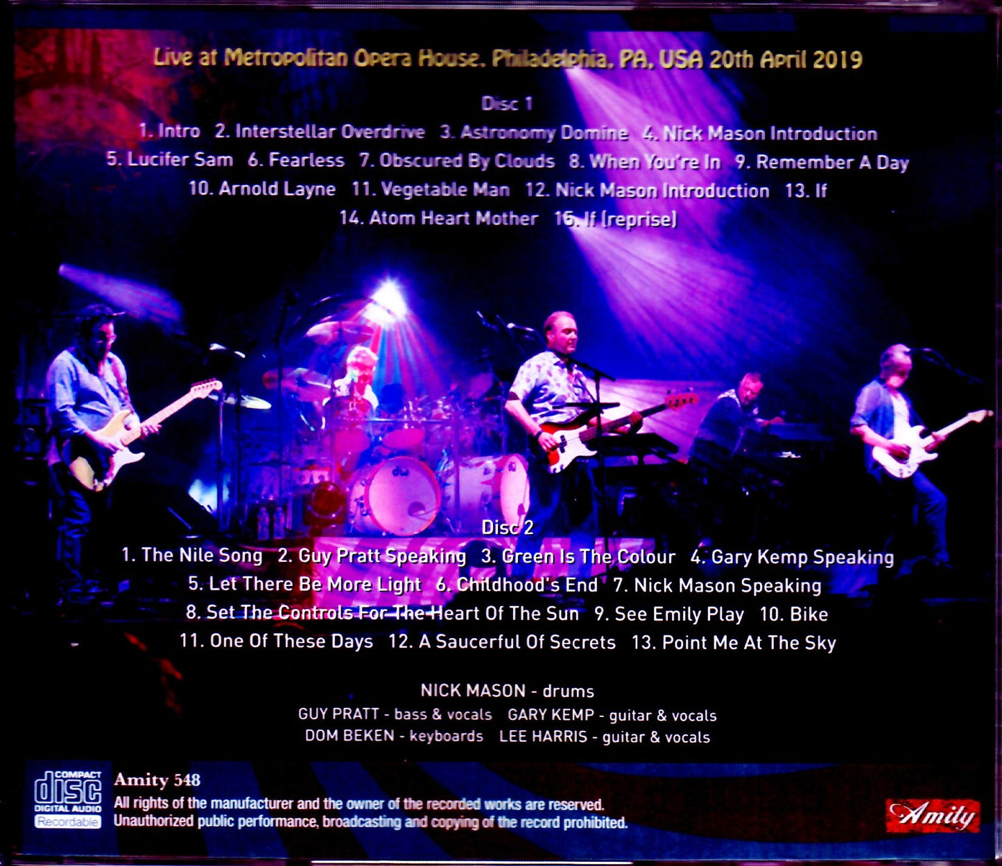 Nick Mason's Saucerful of Secrets/PA,USA 2019