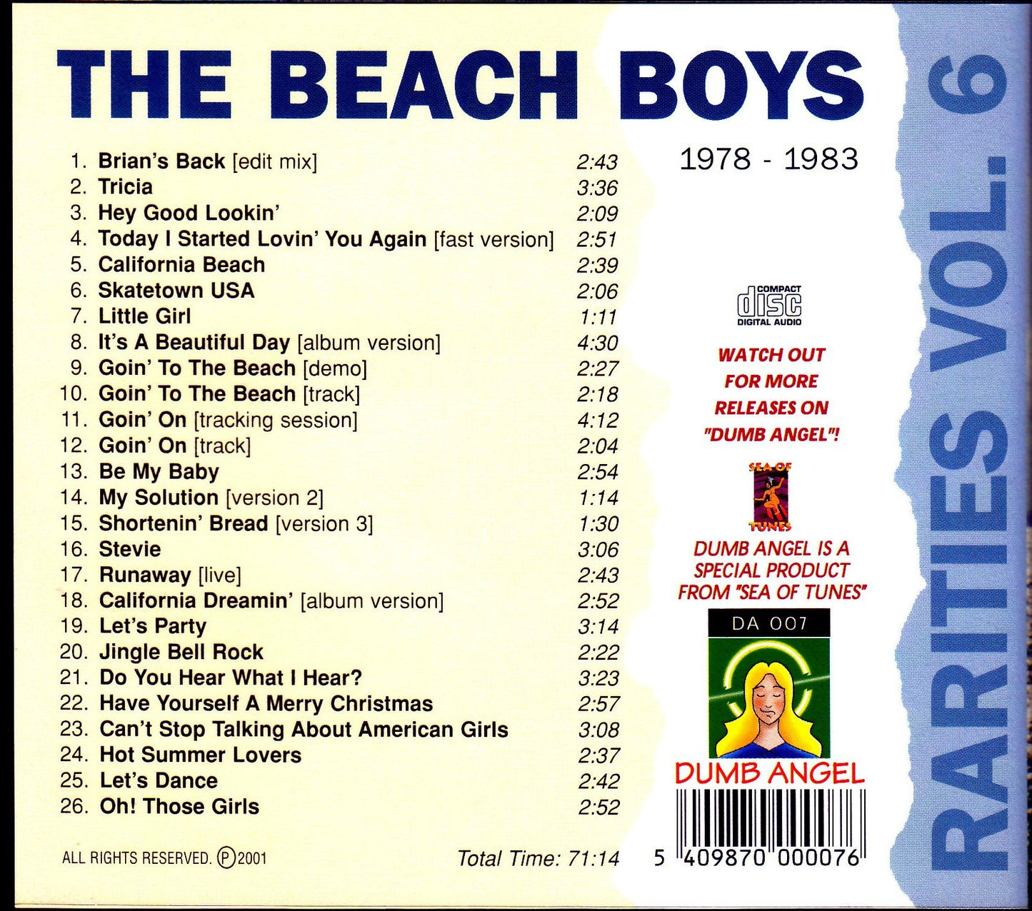 Beach Boys/Rarities 1978-1983