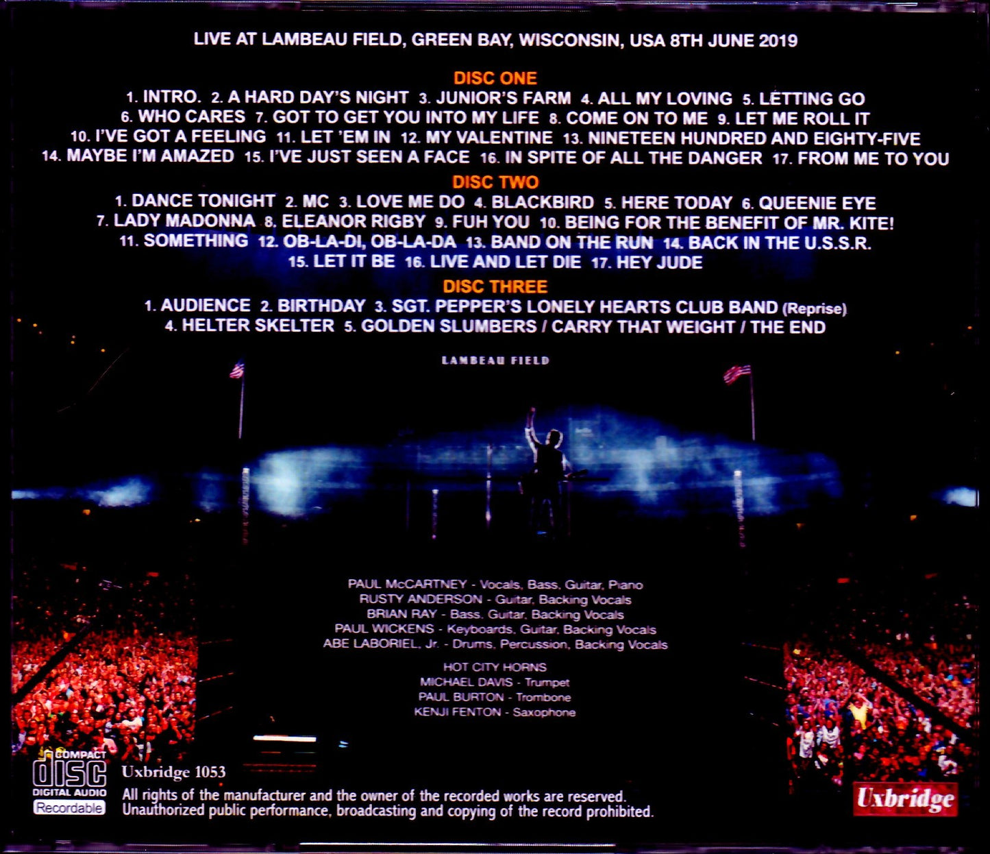 Paul McCartney/WI,USA 2019