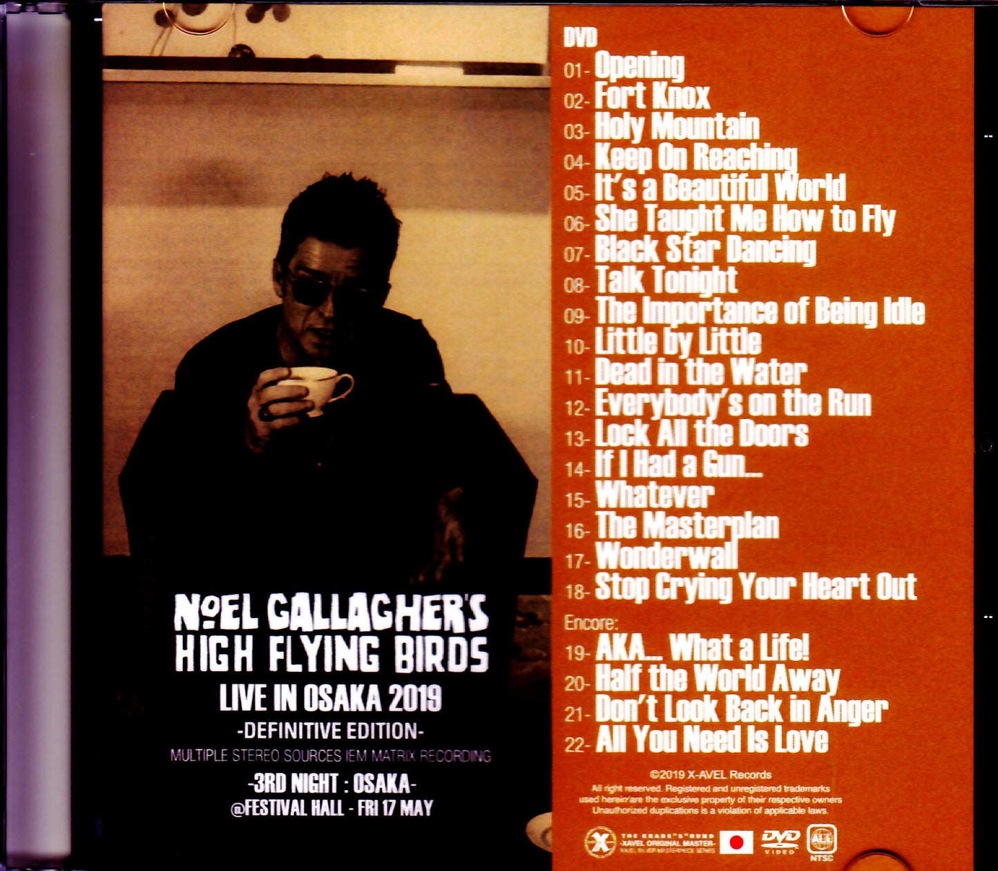 Noel Gallagher's High Flying Birds/Osaka,Japan 2019 IEM Matrix Ver.