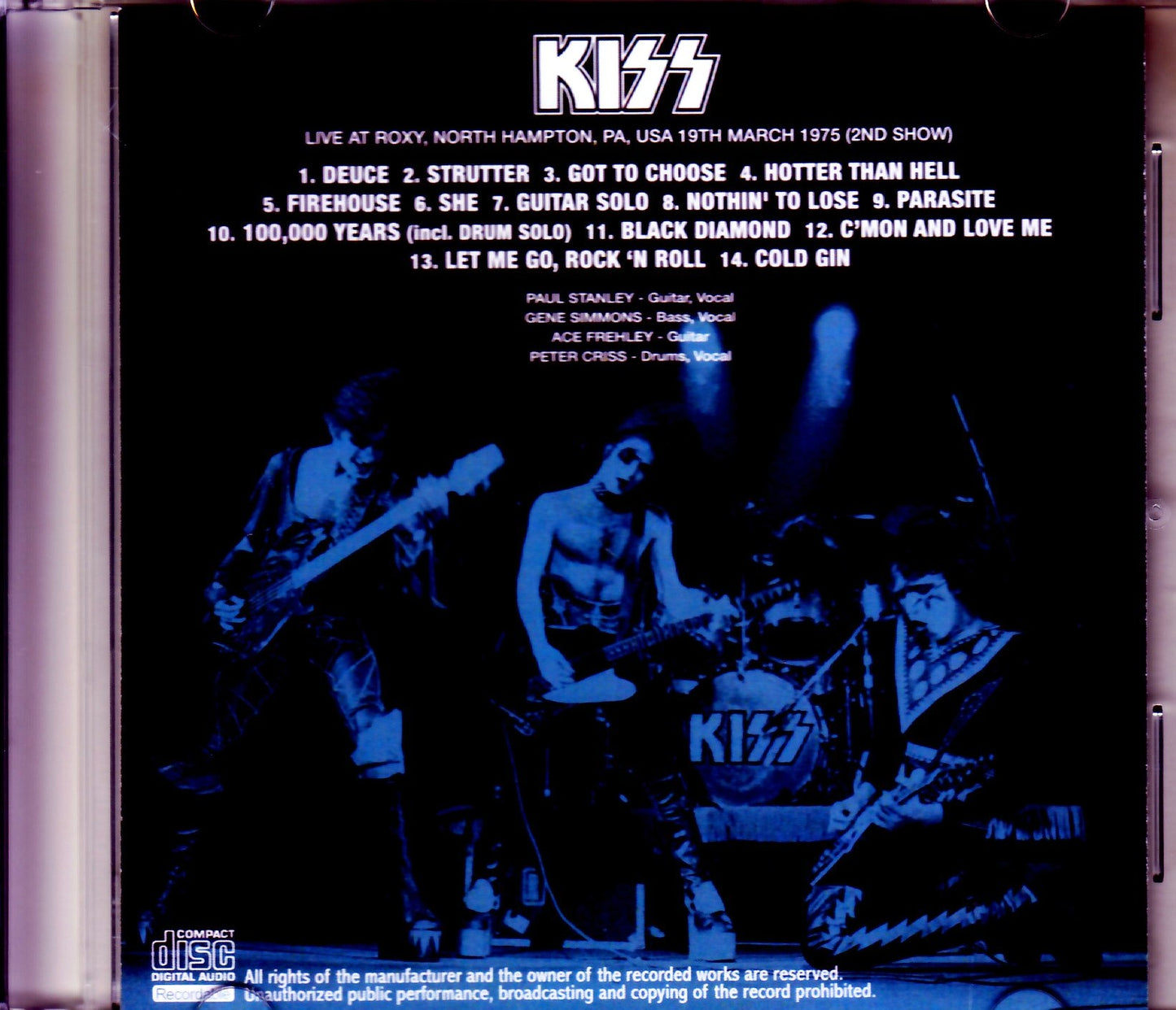 Kiss/PA, USA 1975 2nd Show