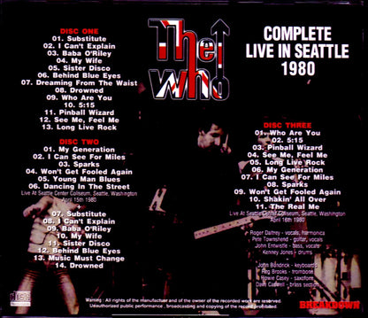 The Who/WA, USA 1980 2 Days Complete