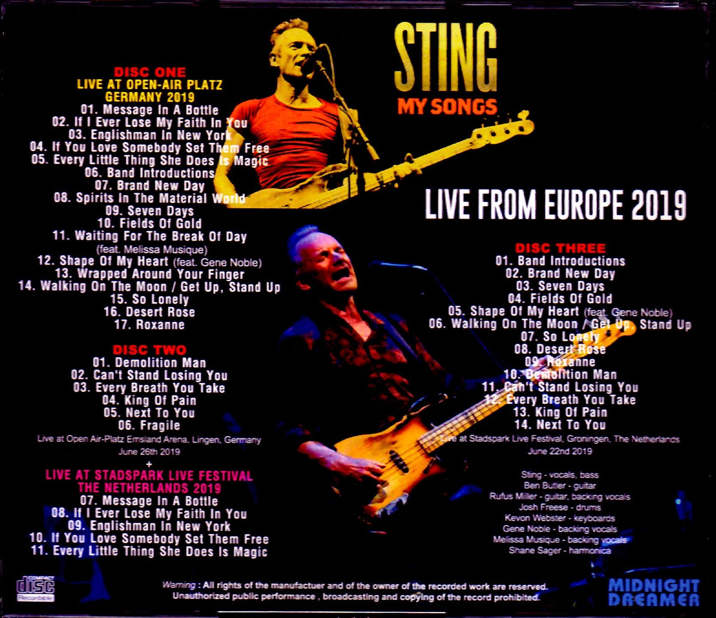 Sting/Germany 2019 & more