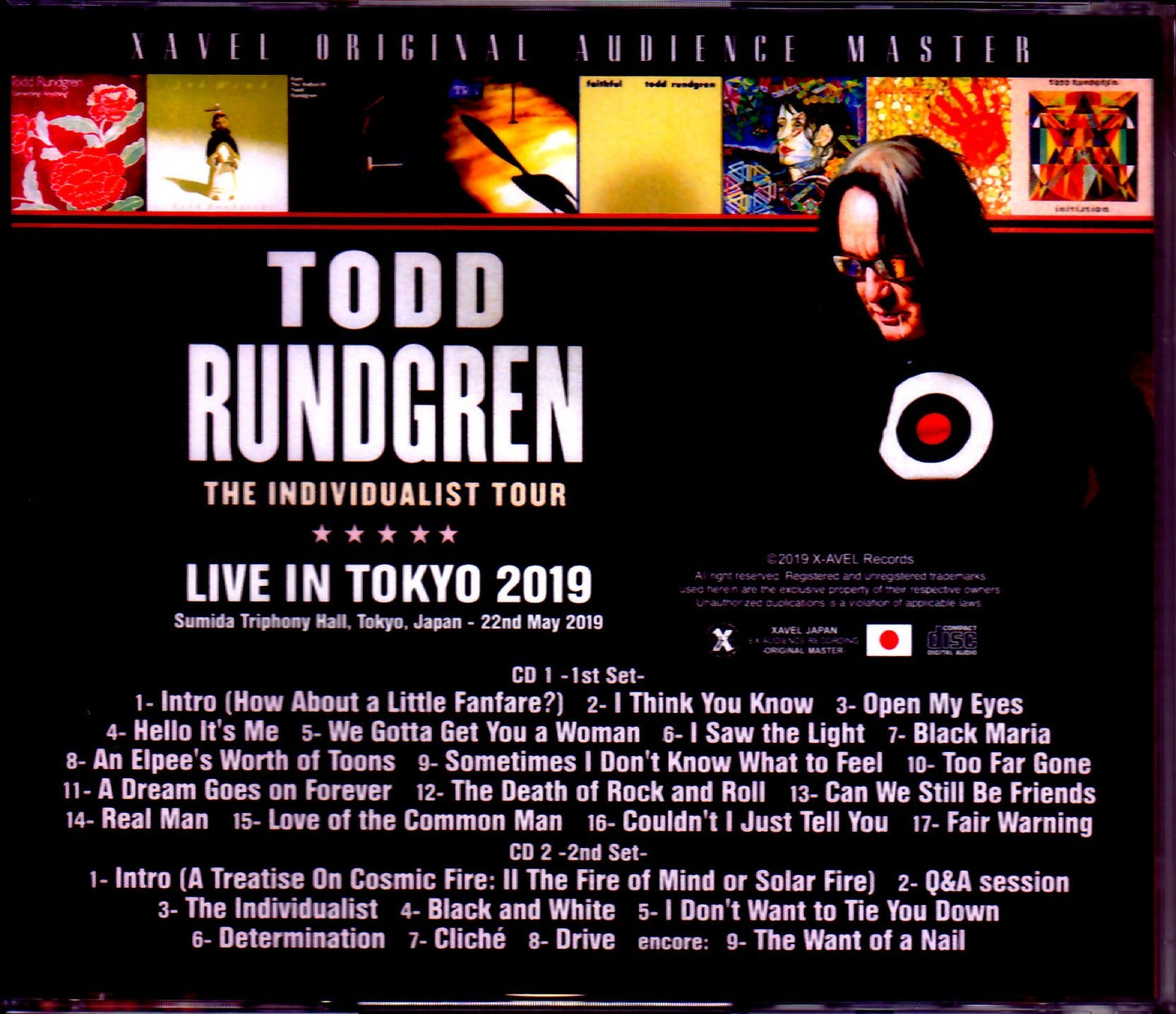 Todd Rundgren/Tokyo,Japan 2019 S & V