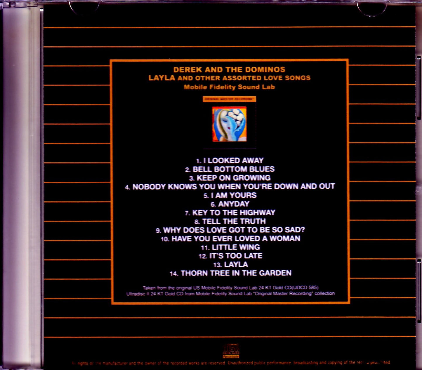 Derek and the Dominos/Layla and other Assorted Love Songs Original US Mobile Fidelity Sound