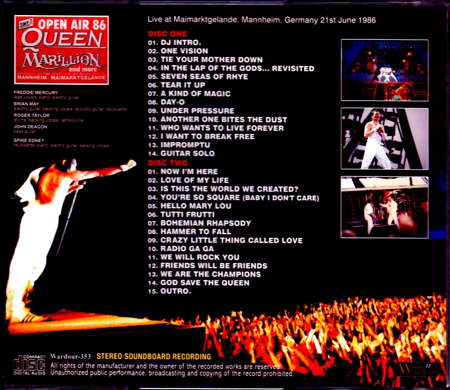 Queen/Germany 1986 Pre-FM Reel Master