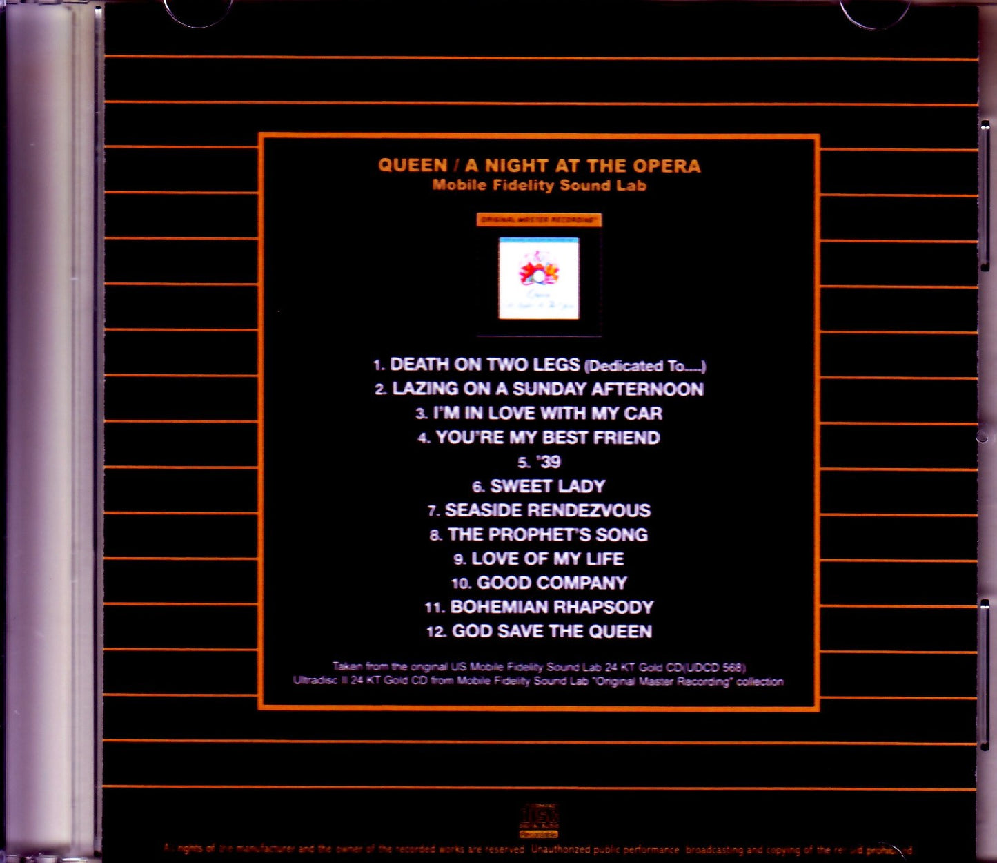 Queen/A Night at the Opera Mobile Fidelity Sound