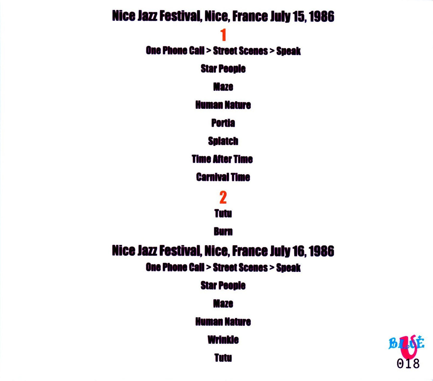 Miles Davis/France 1986 6.15 & 16.1986