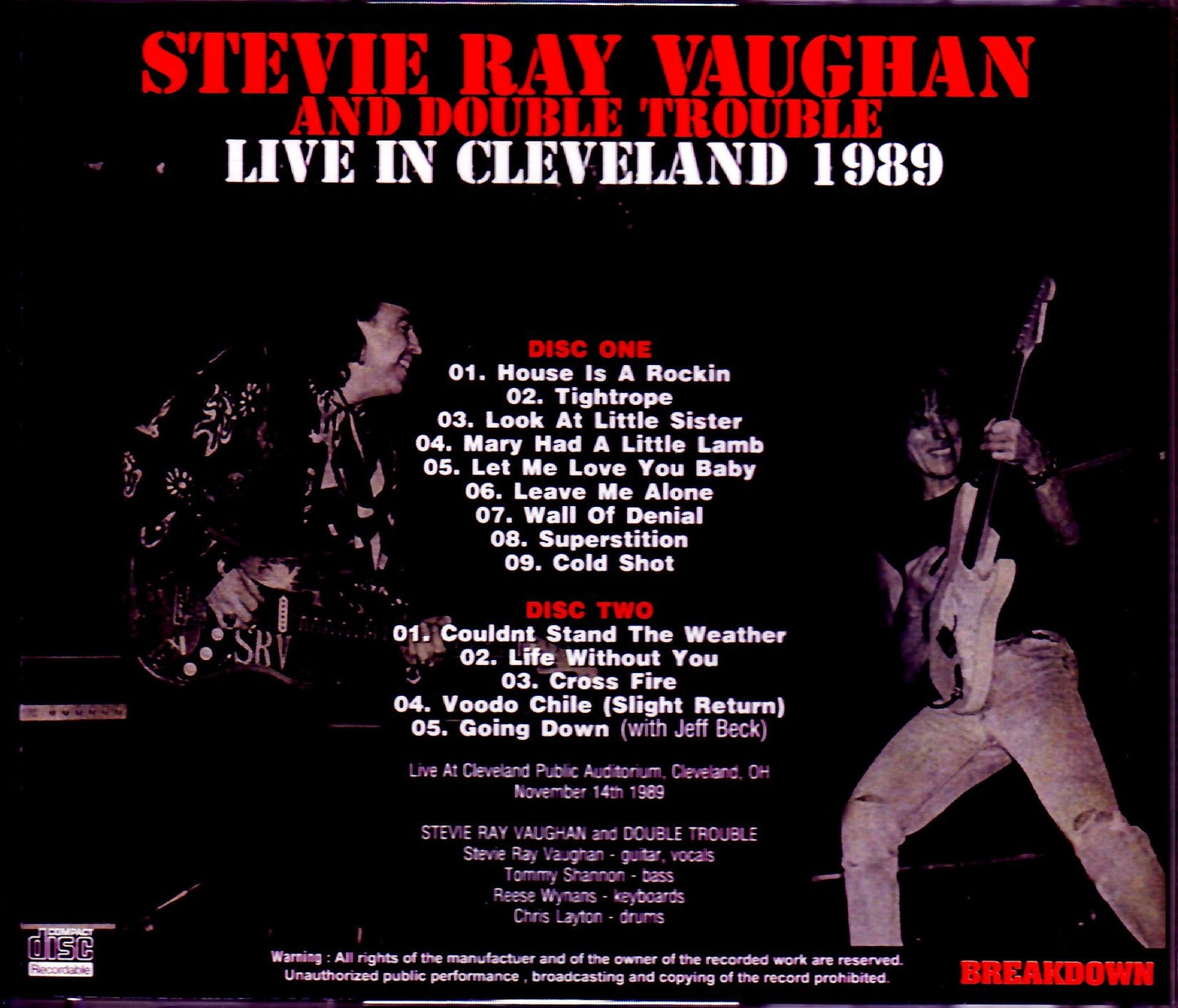 Stevie Ray Vaughan/OH, USA 1989