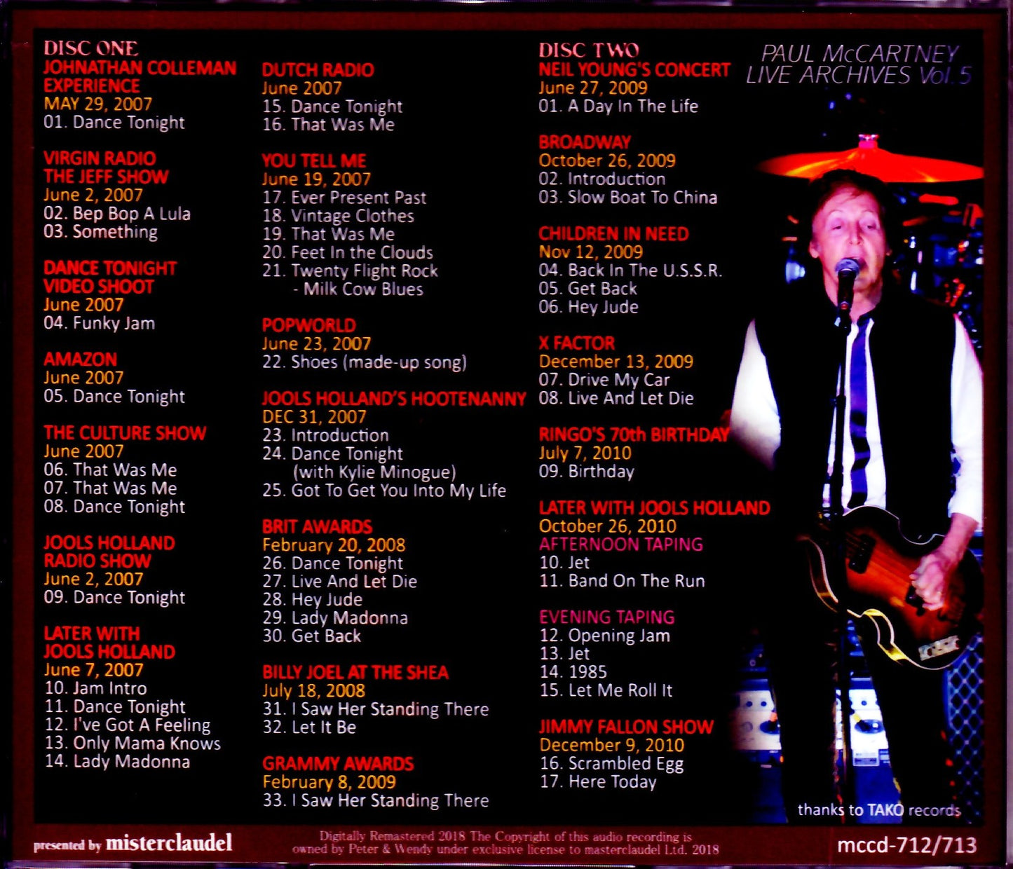 Paul McCartney/Live Archives 2007-2010