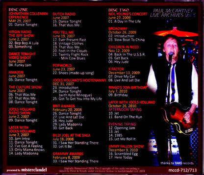 Paul McCartney/Live Archives 2007-2010