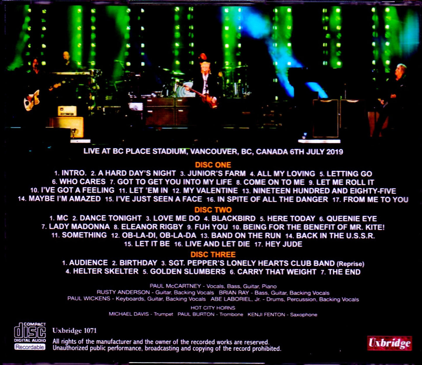 Paul McCartney/Canada 2019