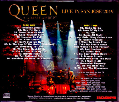 Queen,Adam Lambert/CA,USA 2019