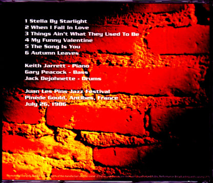 Keith Jarrett Trio/France 1986