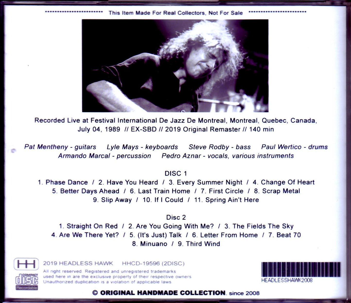 Pat Metheny Group/Canada 1989
