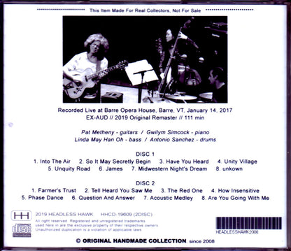 Pat Metheny Quartet/VT,USA 2017