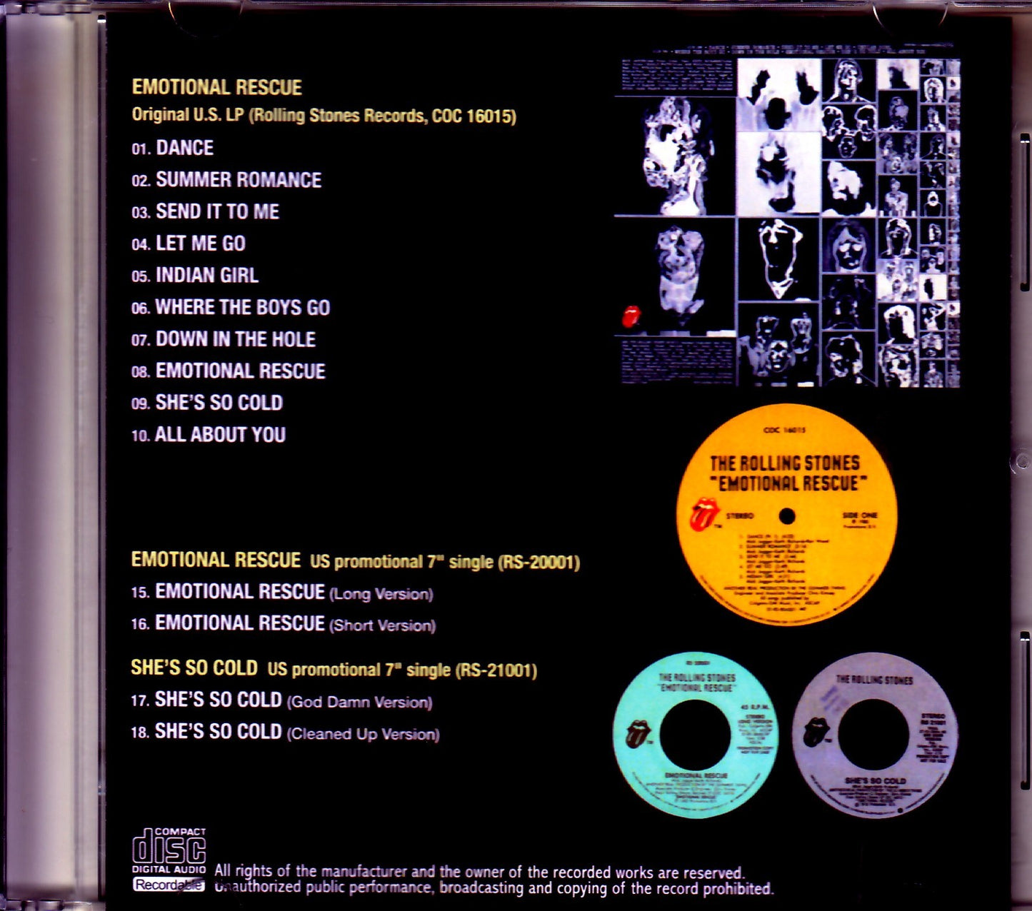 Rolling Stones/Emotional Rescue Original US LP Ver.