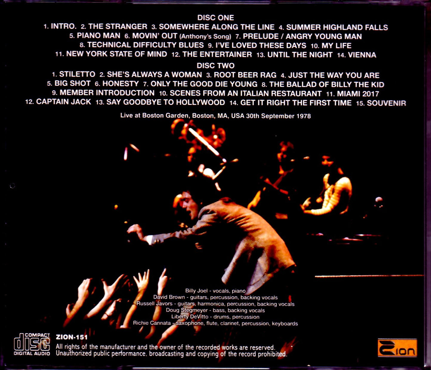 Billy Joel/MA,USA 1978 Upgrade