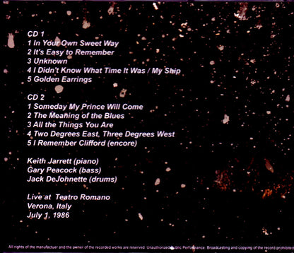 Keith Jarrett Trio/Italy 1986