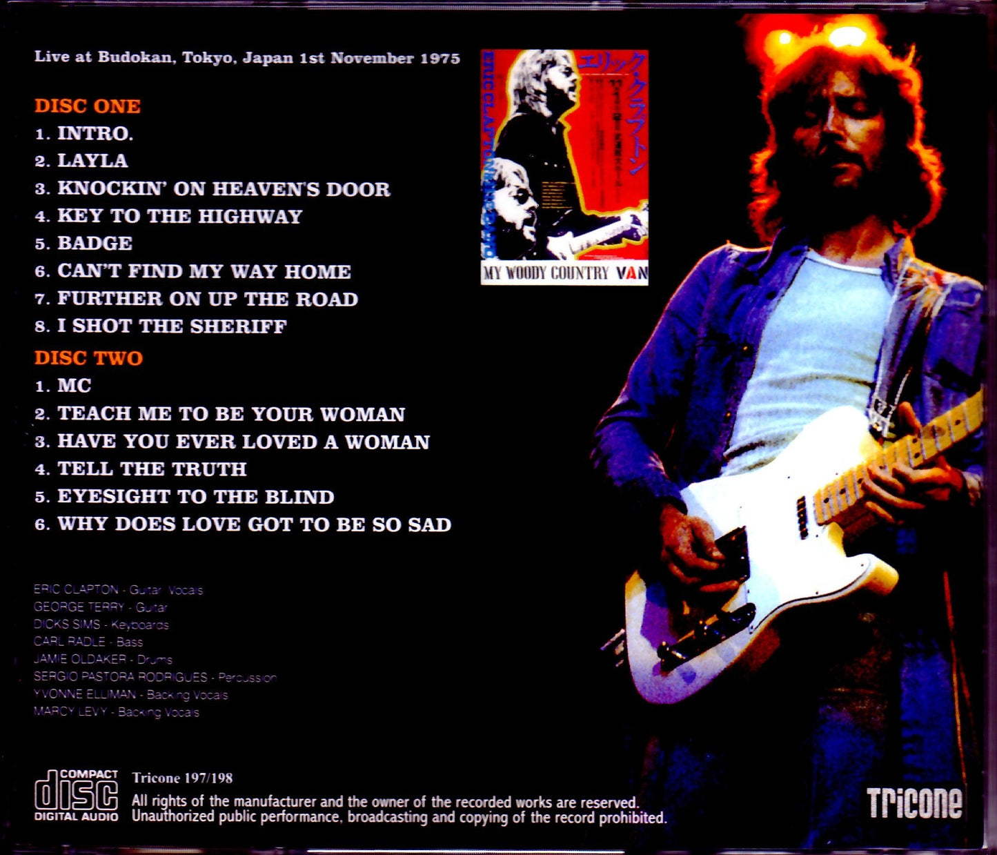 Eric Clapton/Tokyo,Japan 11.1.1975 Upgrade