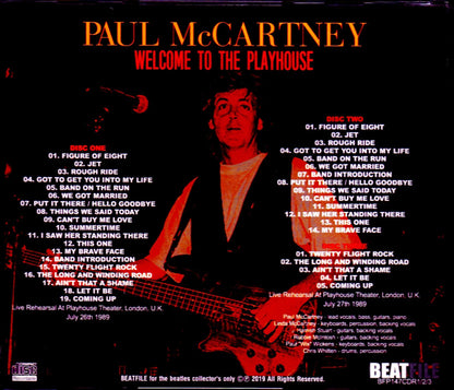 Paul McCartney/London,UK 1989 Rehearsals 2Days