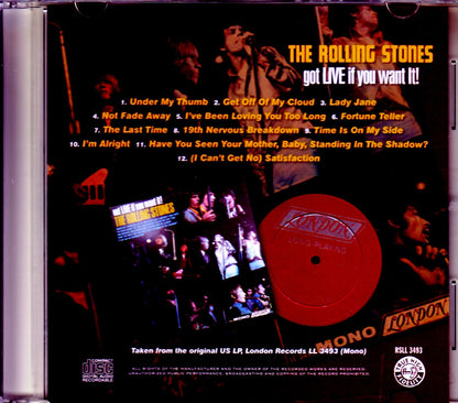 Rolling Stones/Got Live if you Want it! Original US LP Ver.