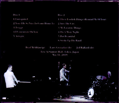 Brad Mehldau/Tokyo,Japan 5.31.2019