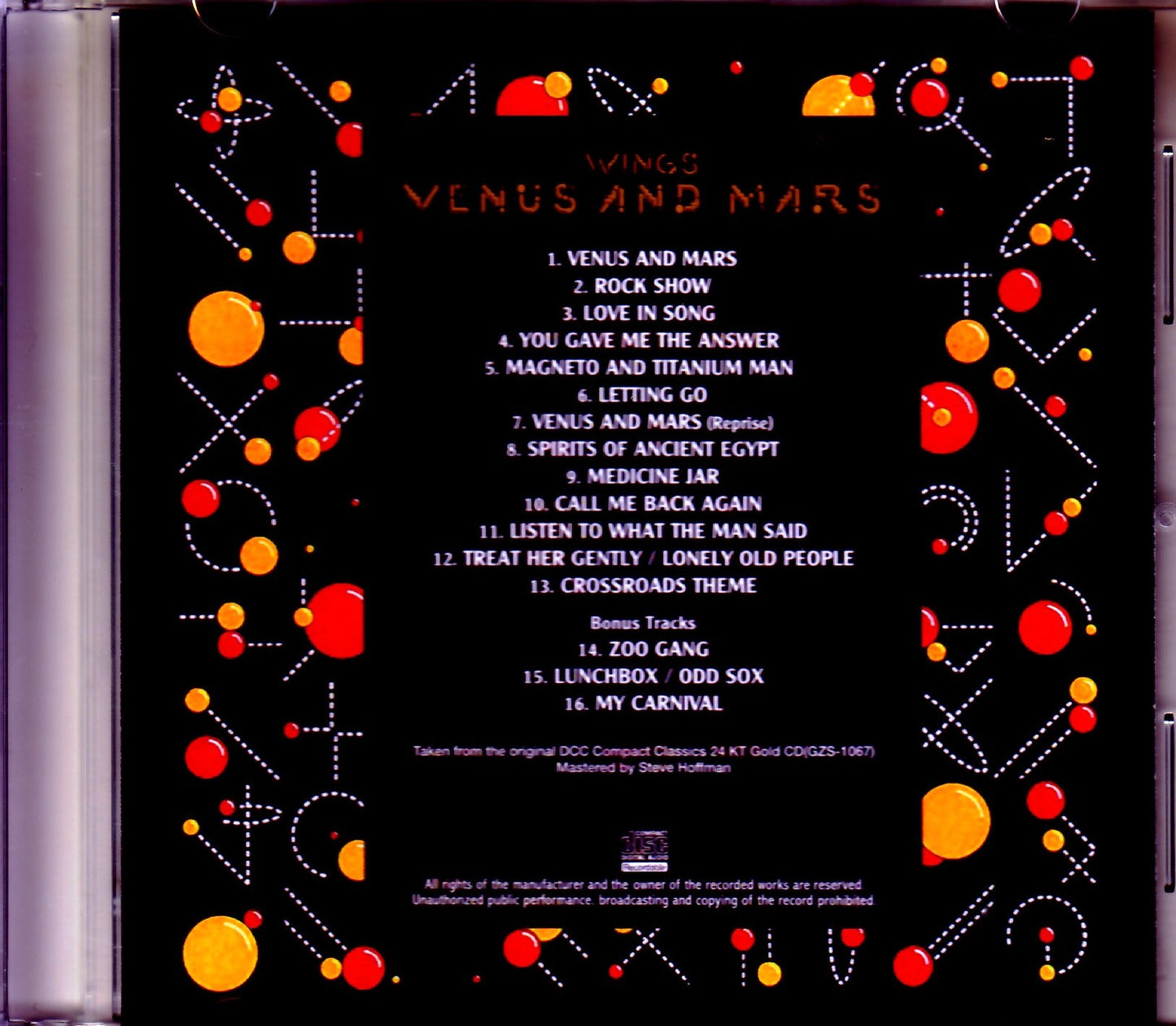 Paul McCartney,Wings/Venus and Mars Original DCC Compact Classics
