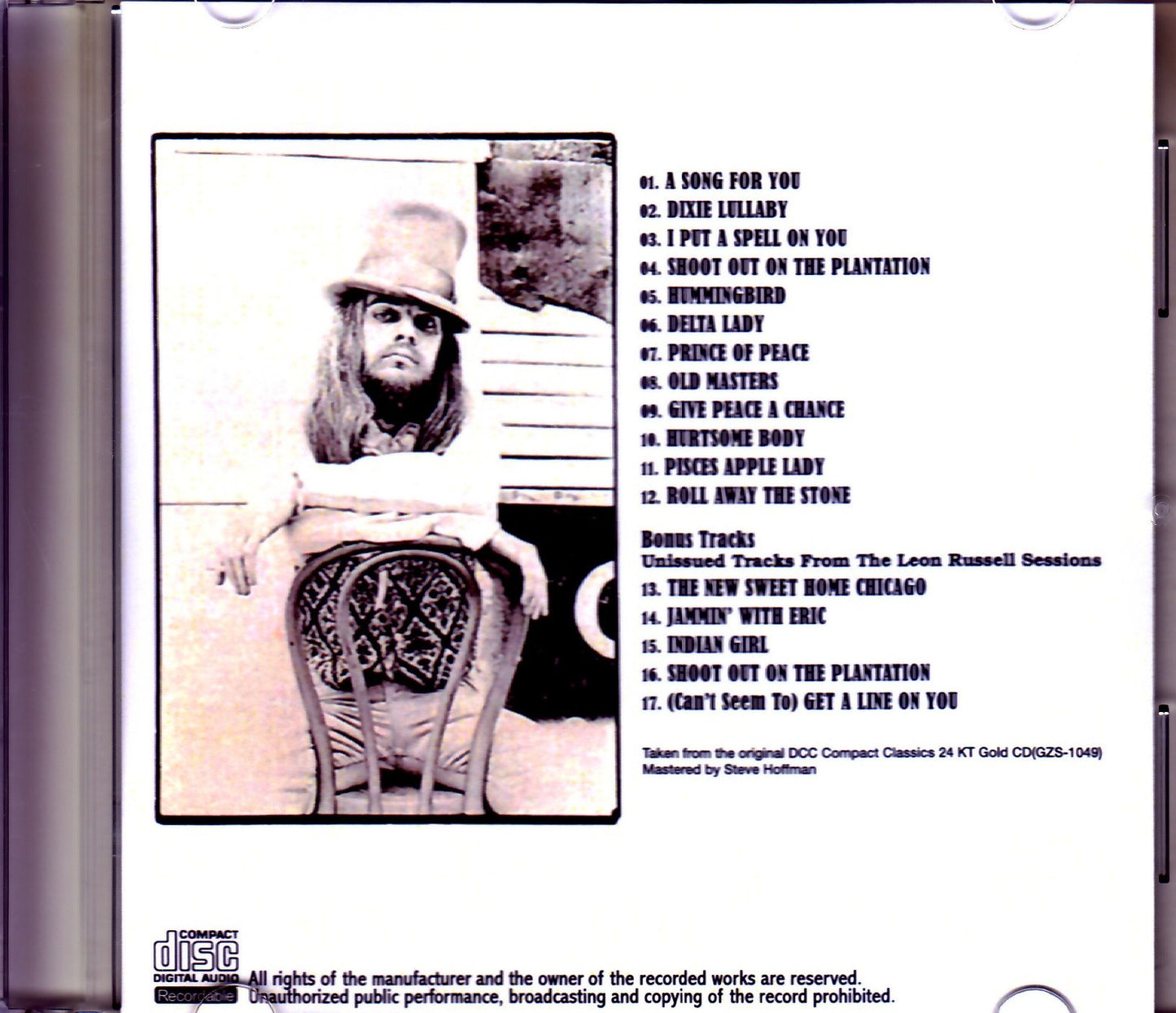 Leon Russell/First Album Original DCC Compact Classics & more