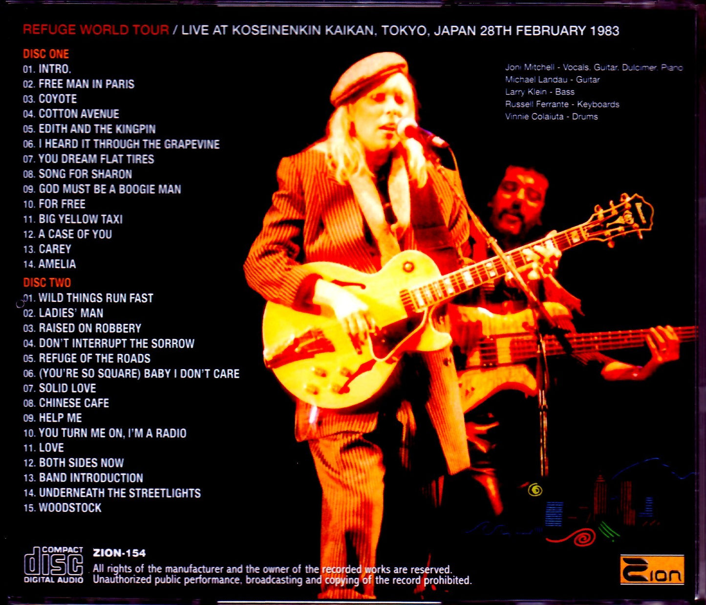 Joni Mitchell/Tokyo,Japan 2.28.1983