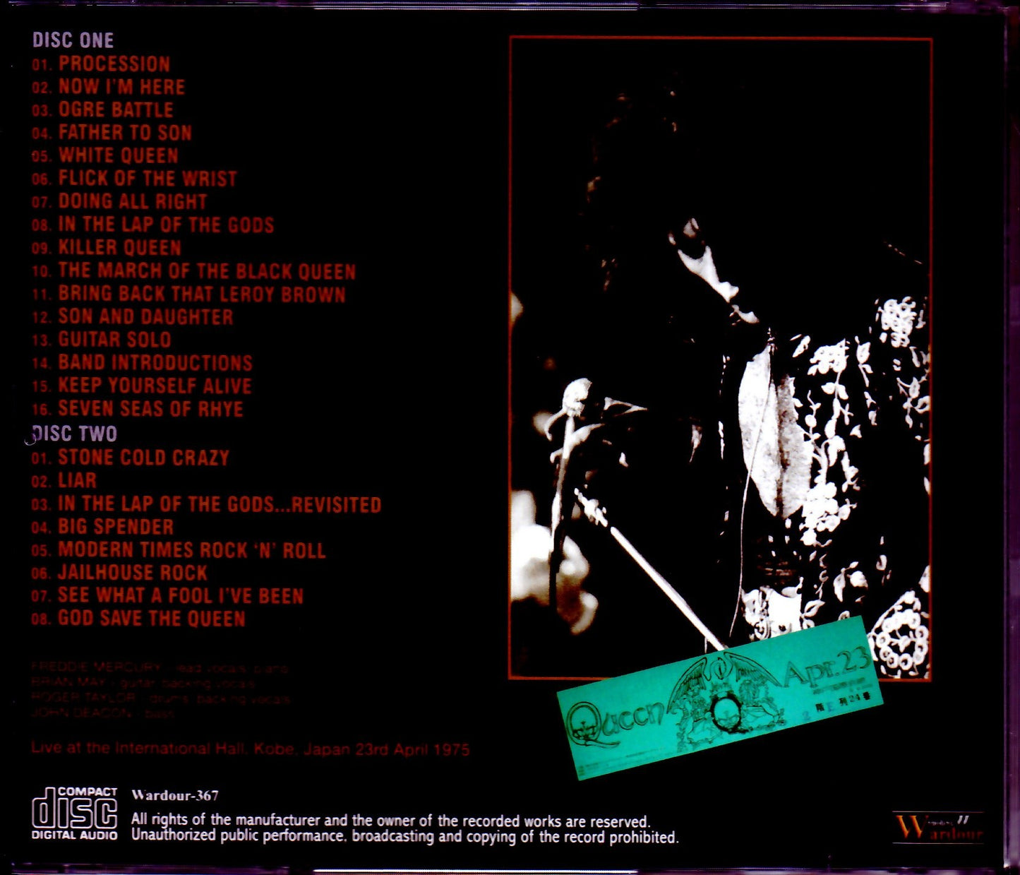 Queen/Hyogo,Japan 1975 New Master