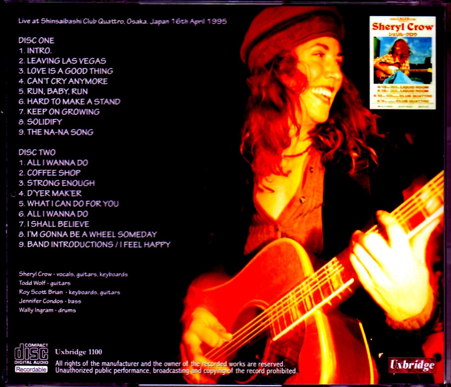 Sheryl Crow/Osaka, Japan 1995