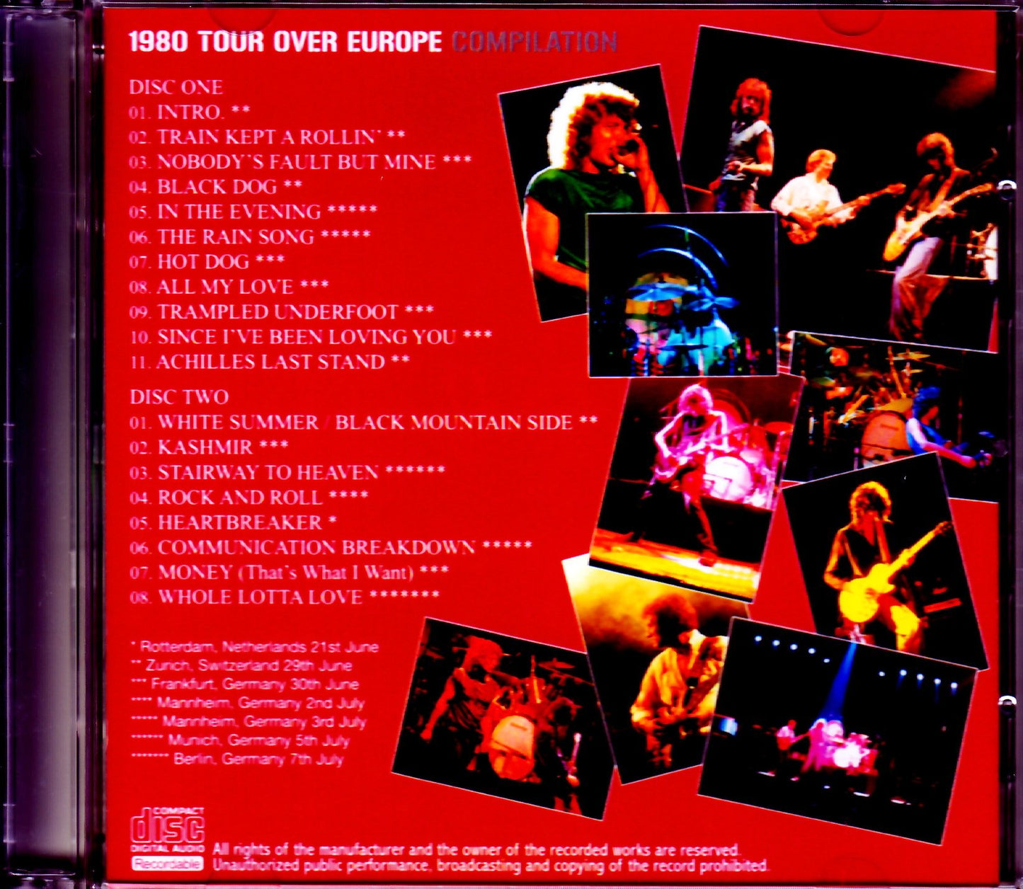 Led Zeppelin/Europe Tour Compilation 1980