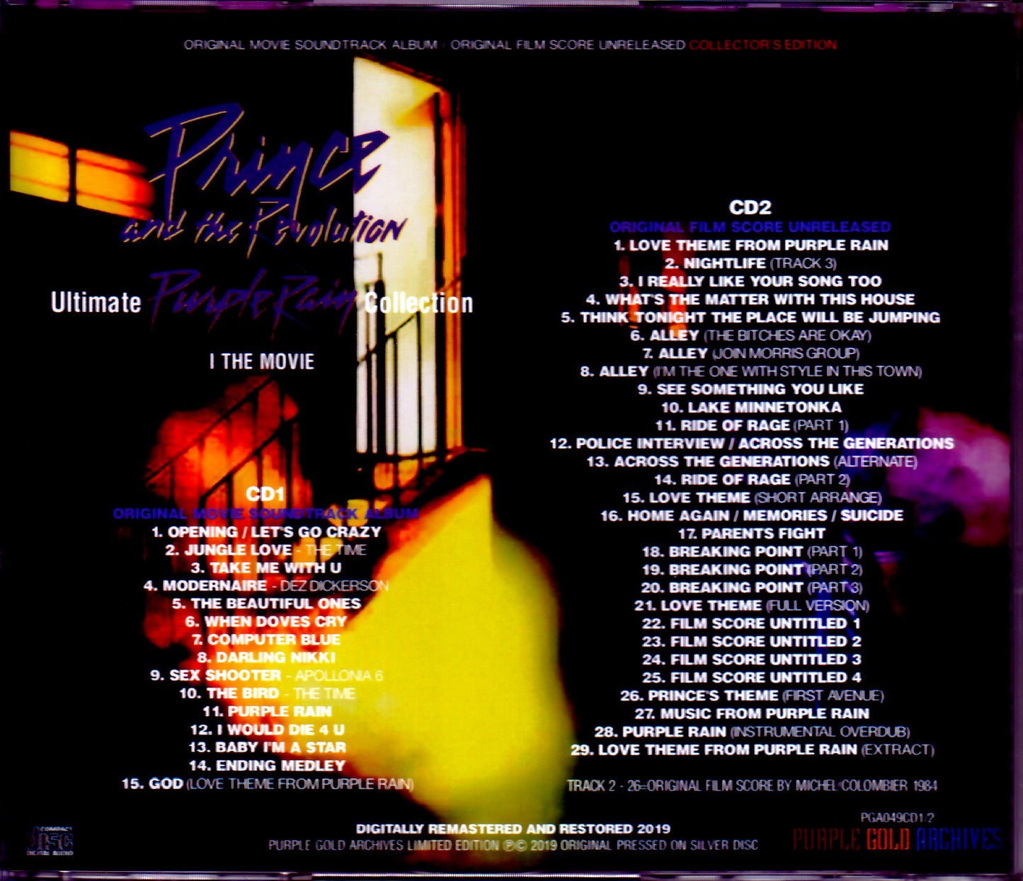 Prince/Purple Rain Unreleased Soundtrack Film Score