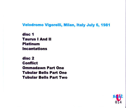 Mile Oldfield/Italy 1981