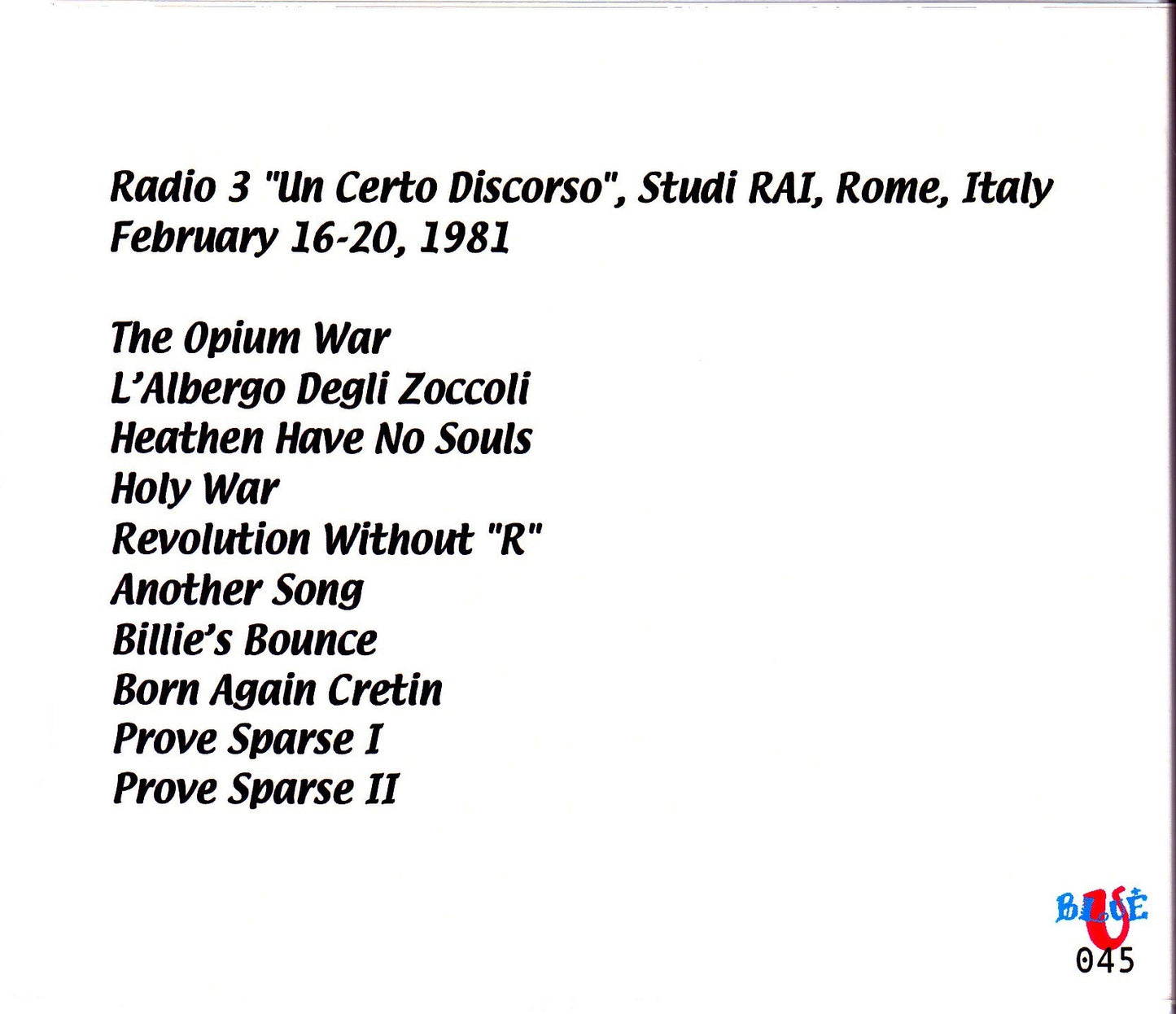 Robert Wyatt/Italy 1981