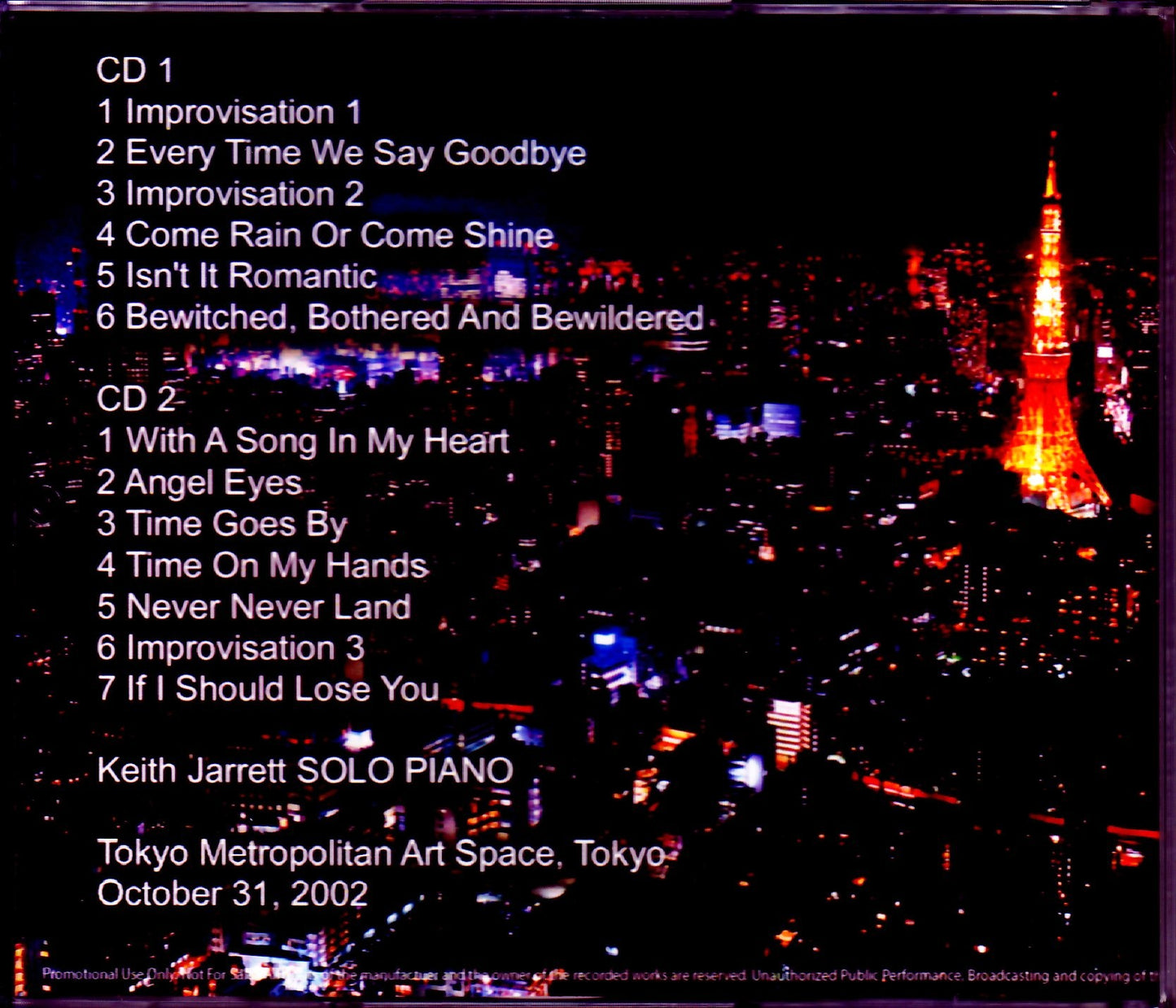 Keith Jarrett/Tokyo,Japan 2002