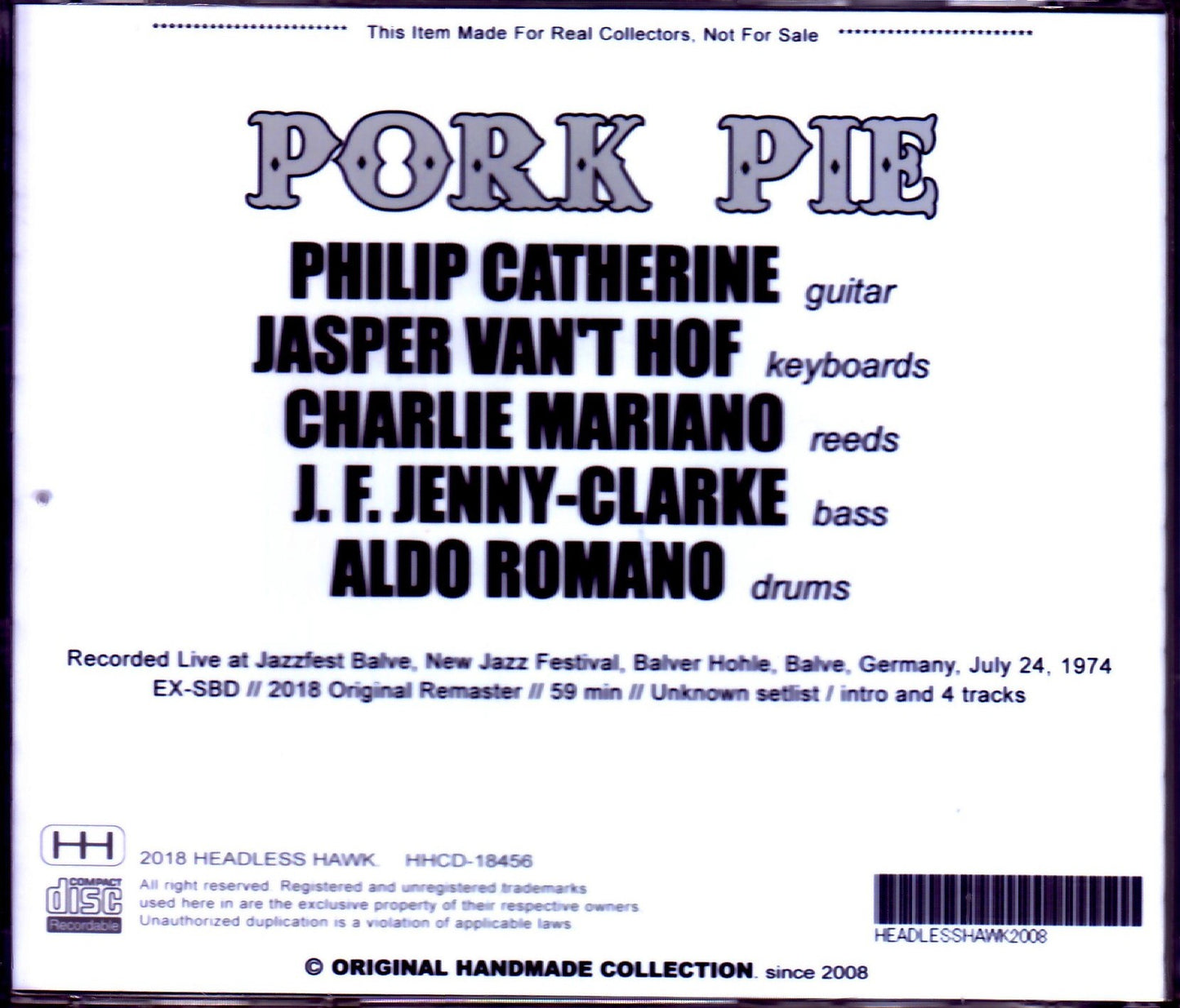 Philip Catherine Pork Pie/Germany 1974