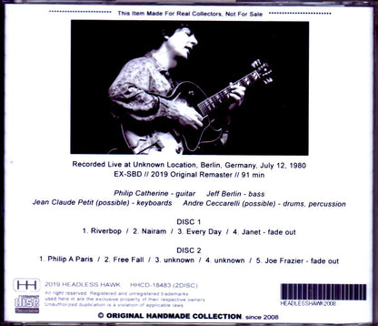 Philip Catherine Quartet, Jeff Berlin/Germany 1980