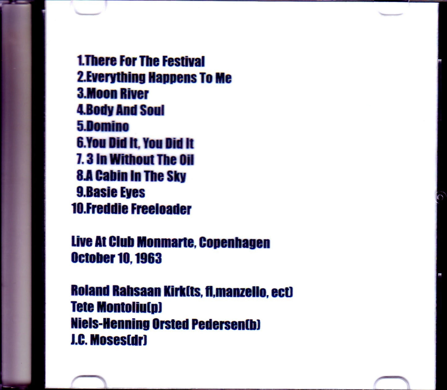 Roland Kirk/Denmark 1963