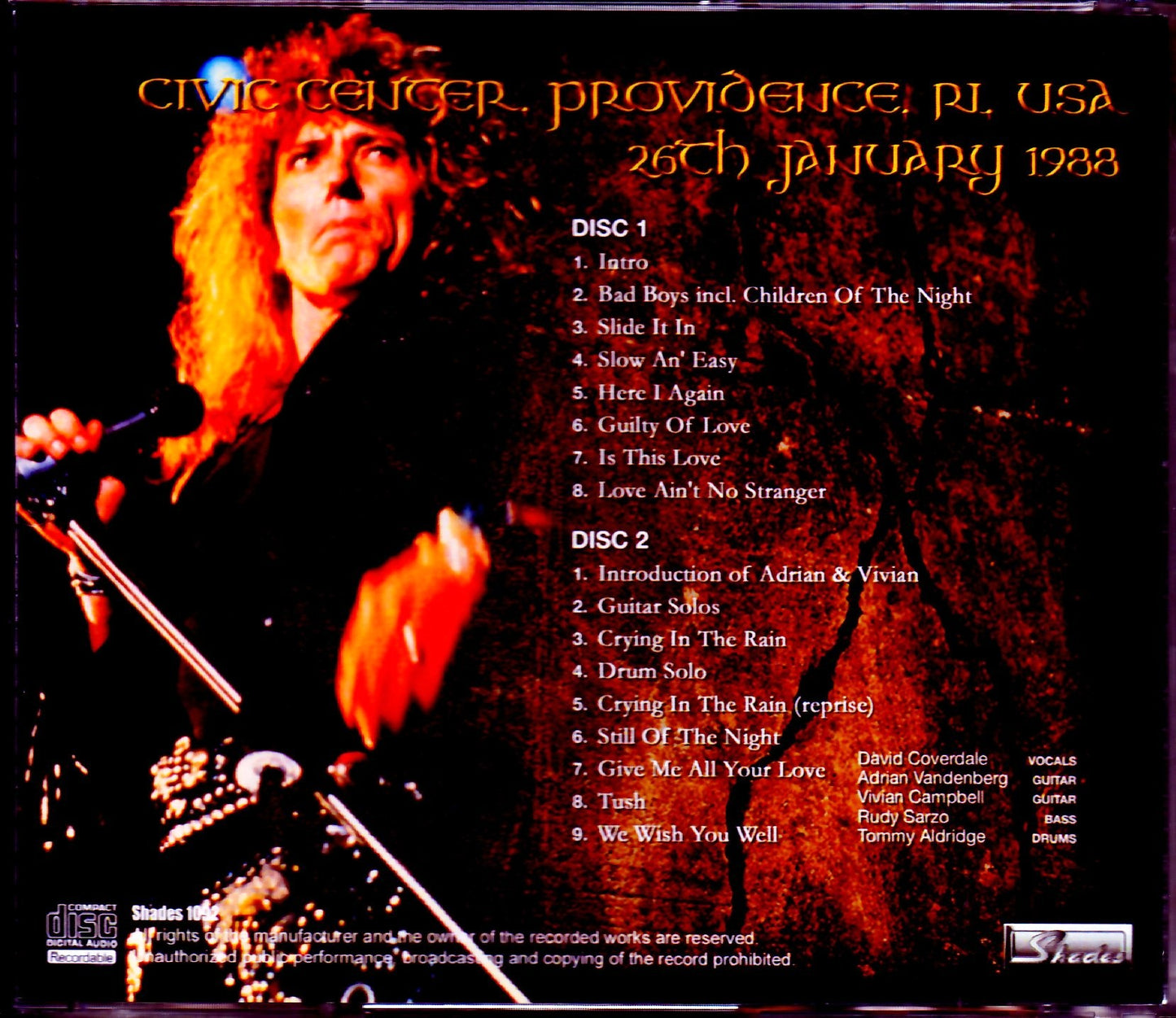 Whitesnake/RI, USA 1988