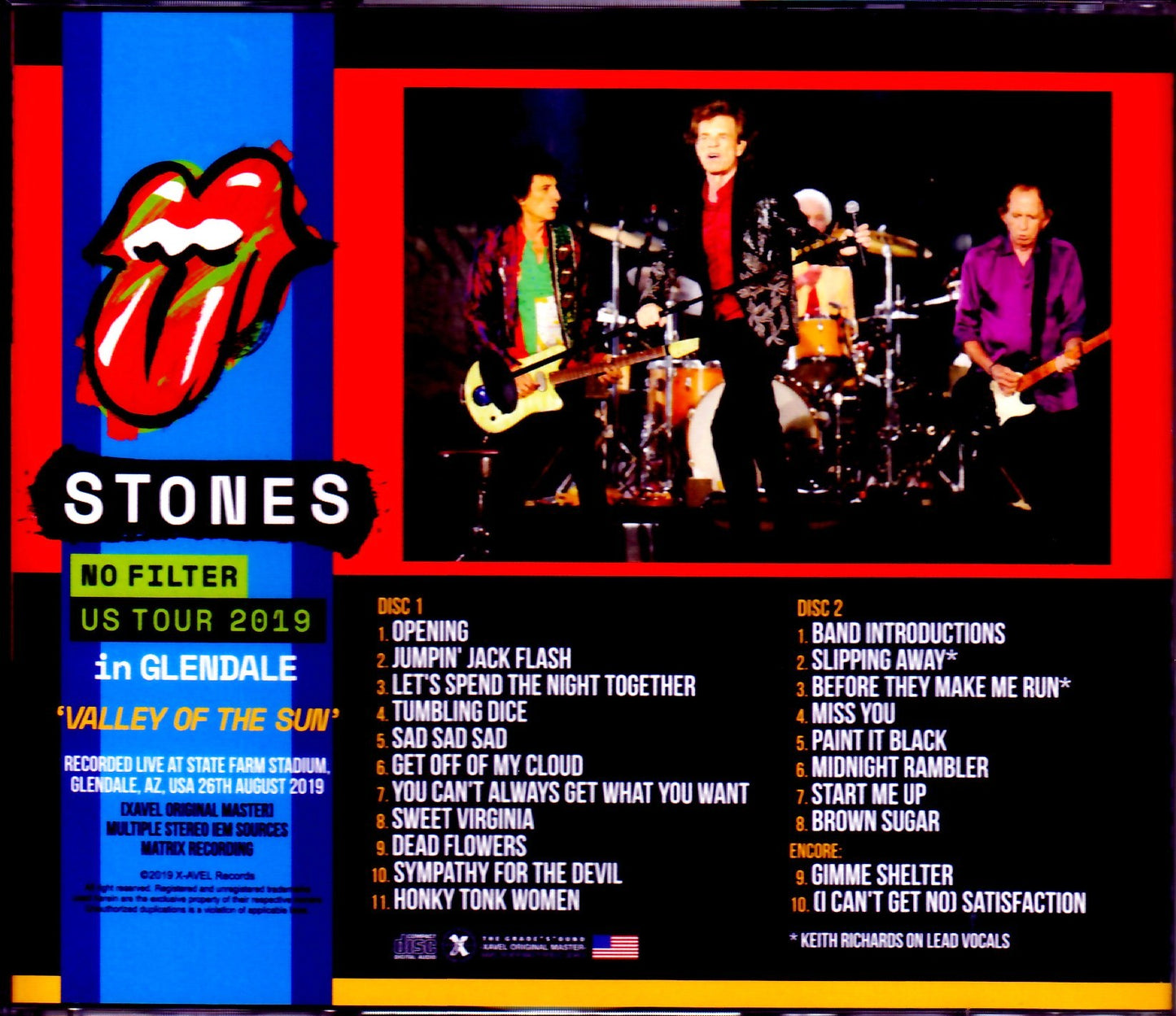 Rolling Stones/AZ,USA 2019 IEM Matrix Ver.