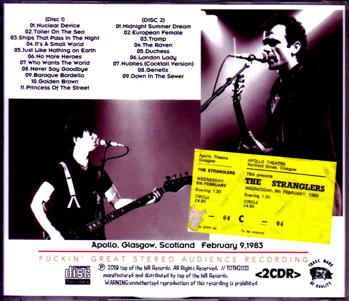 Stranglers/Scotland,UK 1983